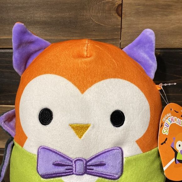 NWT New Squishmallows Official Kellytoy Plush 8 inch Bright Owl Dracula Ellette - Picture 3 of 8